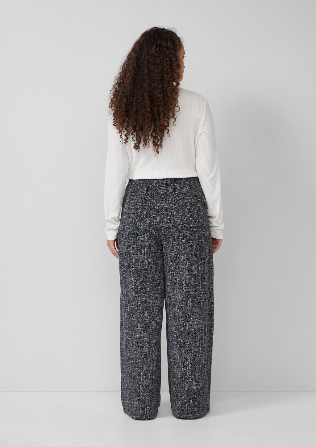 Wide Leg-Hose aus Interlockjersey