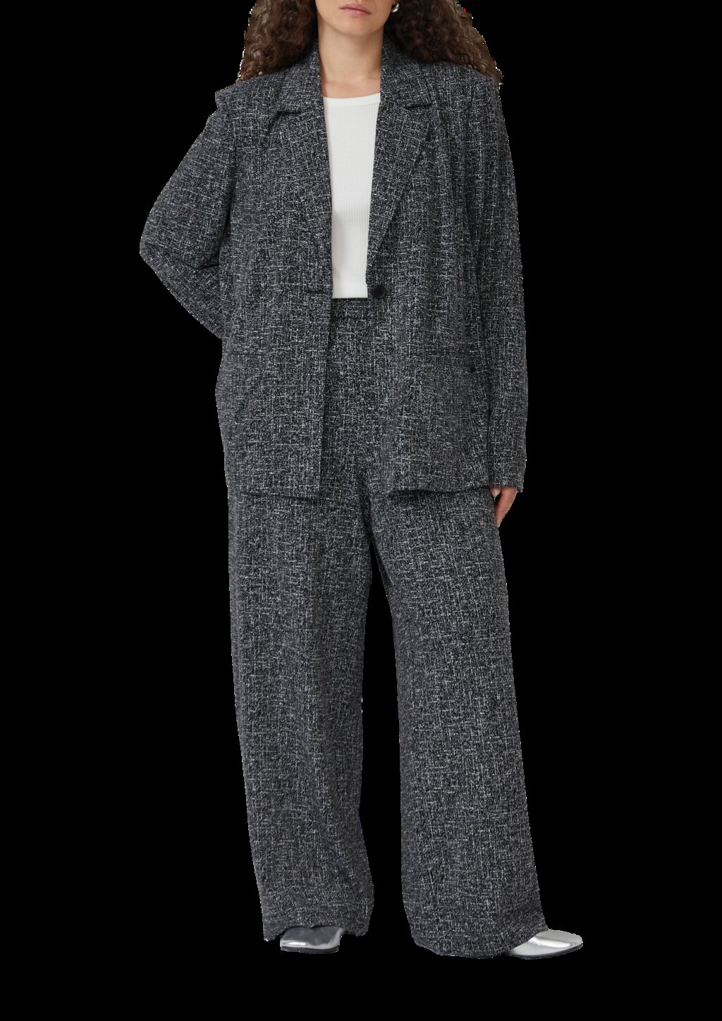 Wide Leg-Hose aus Interlockjersey