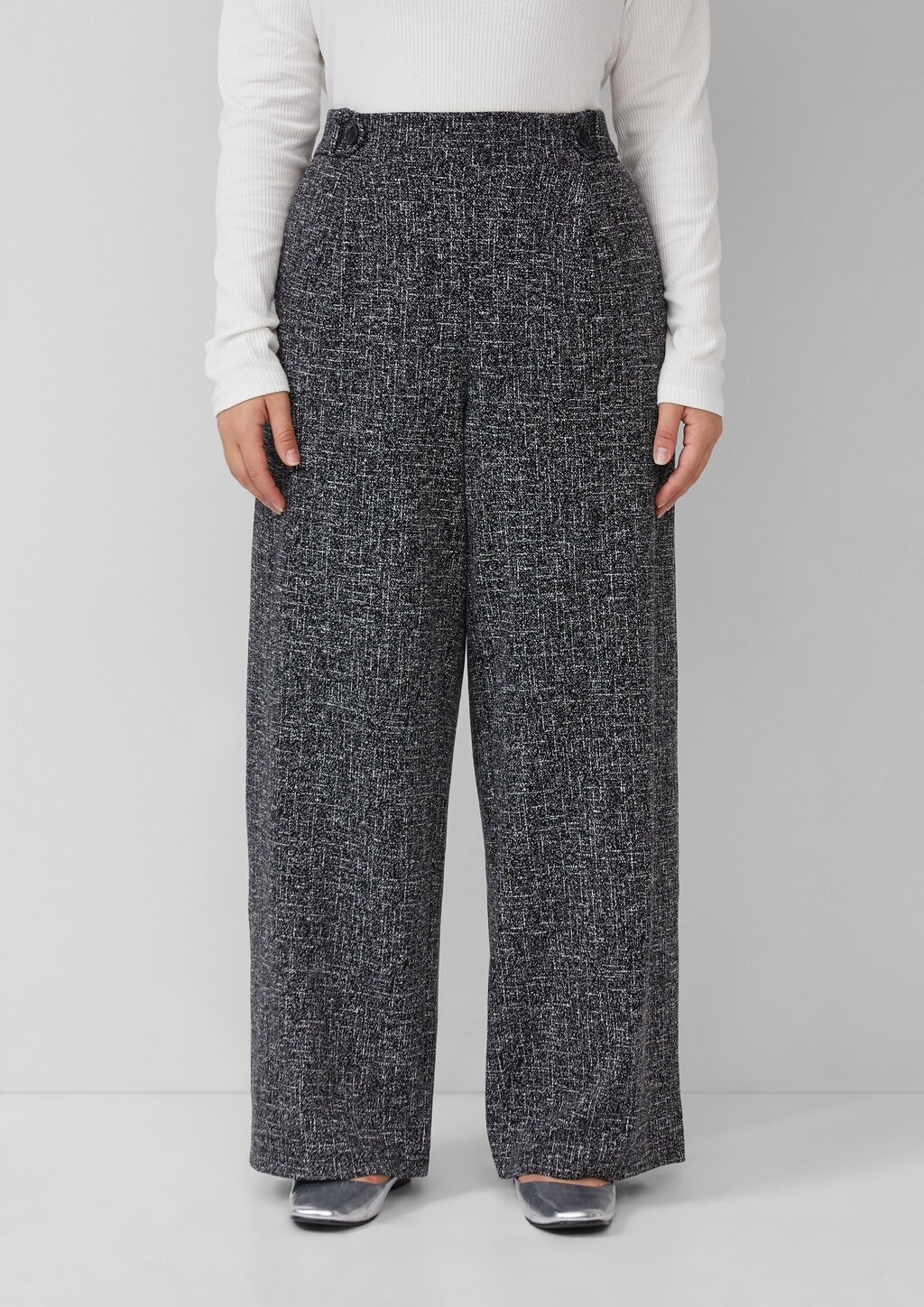 Wide Leg-Hose aus Interlockjersey