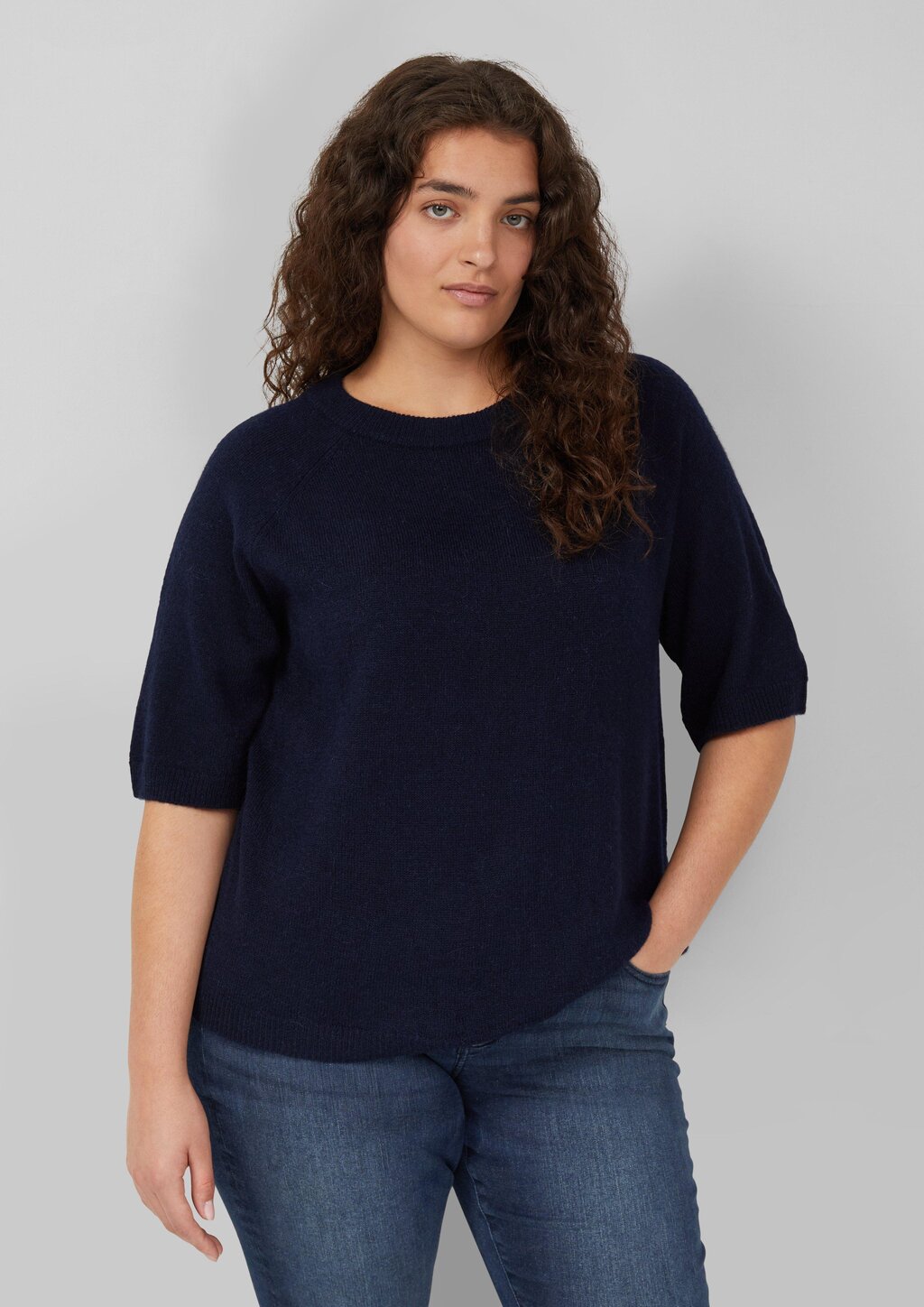 Kurzarmpullover aus Alpakamix