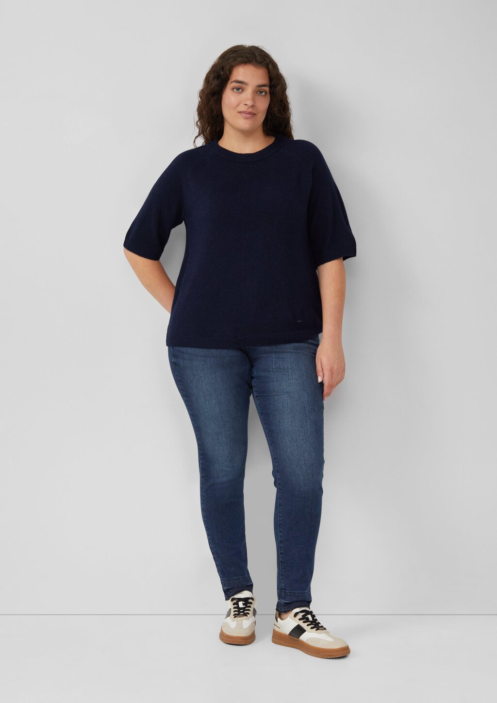 Kurzarmpullover aus Alpakamix