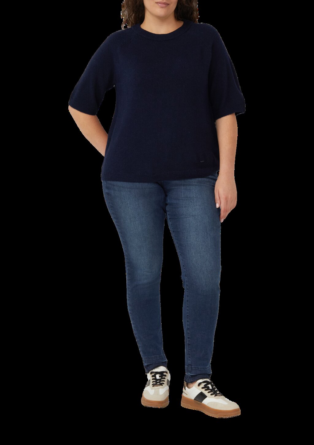 Kurzarmpullover aus Alpakamix