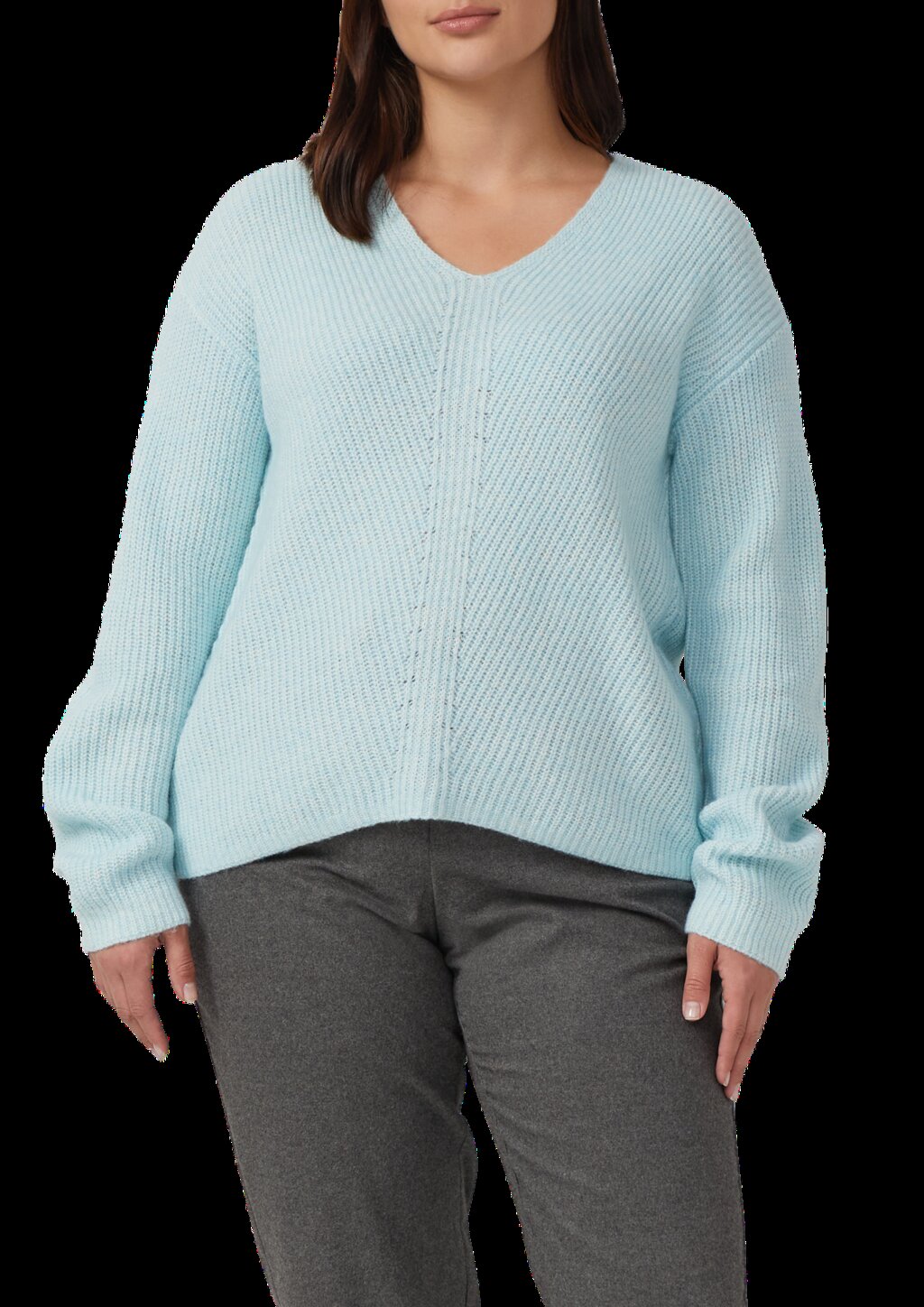 Weicher Strickpullover im Relaxed Fit mit V-Ausschnitt