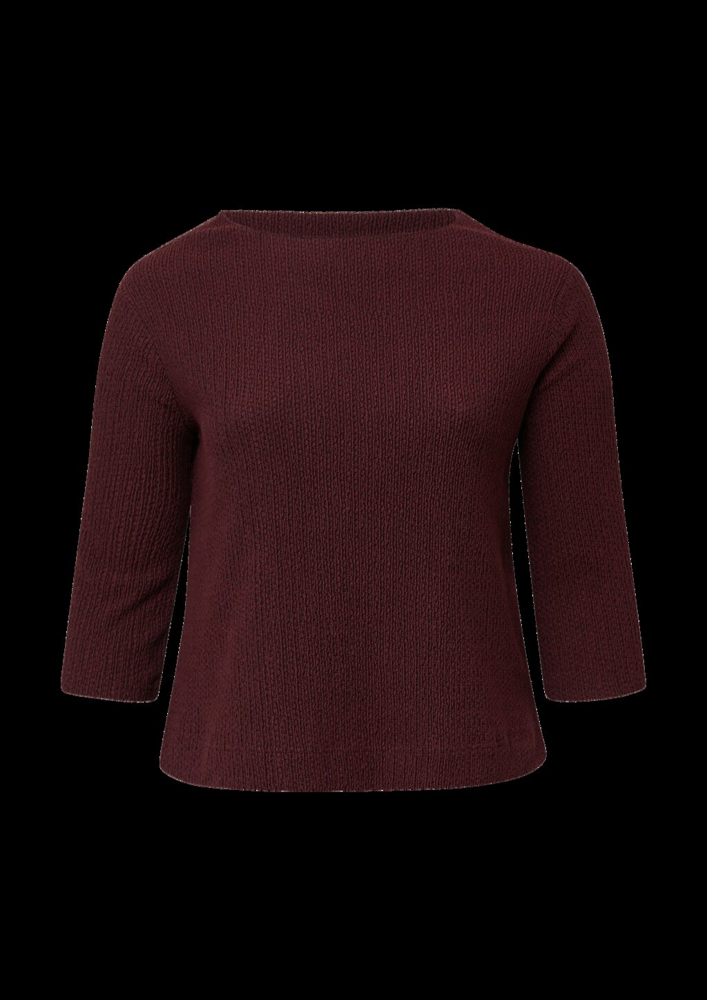 Verkürztes Struktur Shirt mit 3/4-Arm