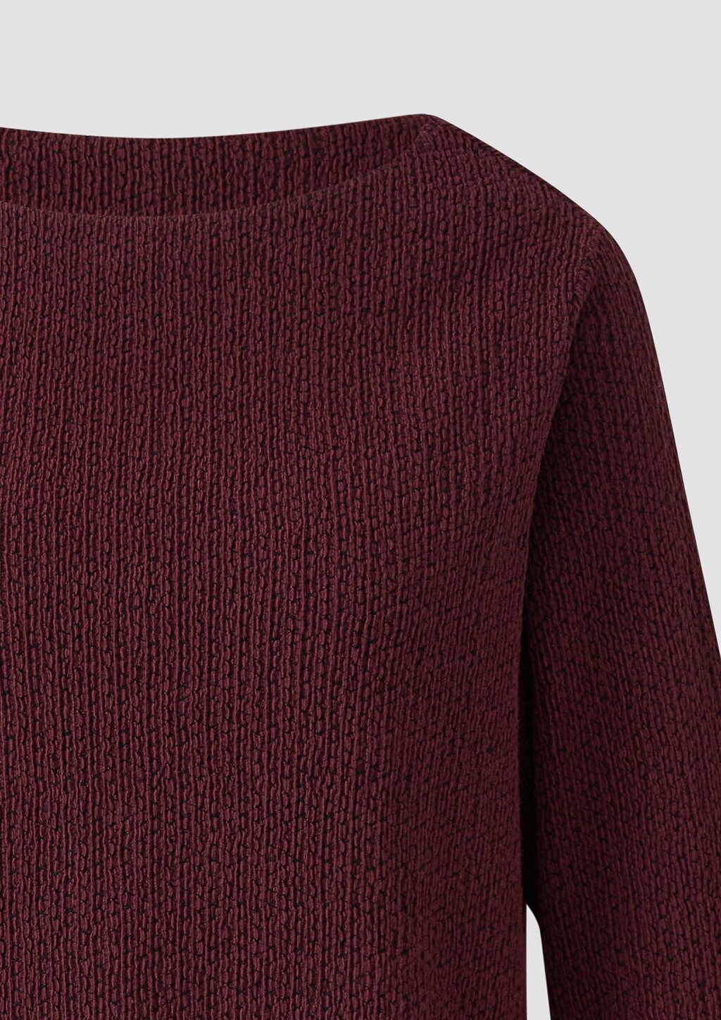 Verkürztes Struktur Shirt mit 3/4-Arm