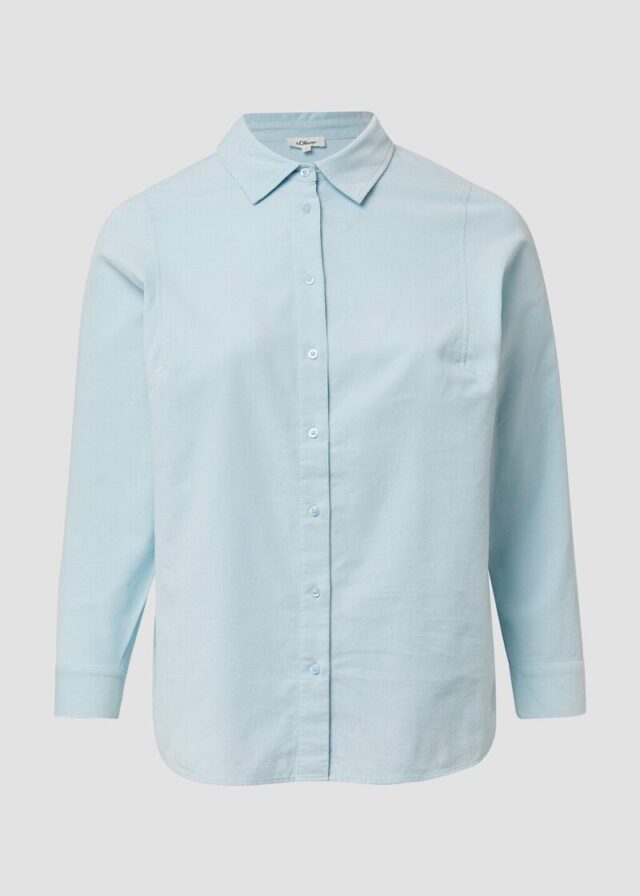 Feincordbluse mit Hemdkragen