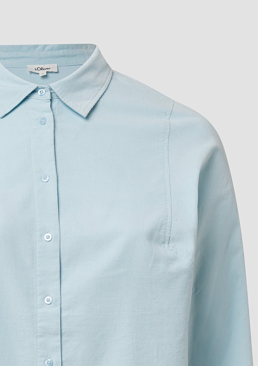 Feincordbluse mit Hemdkragen