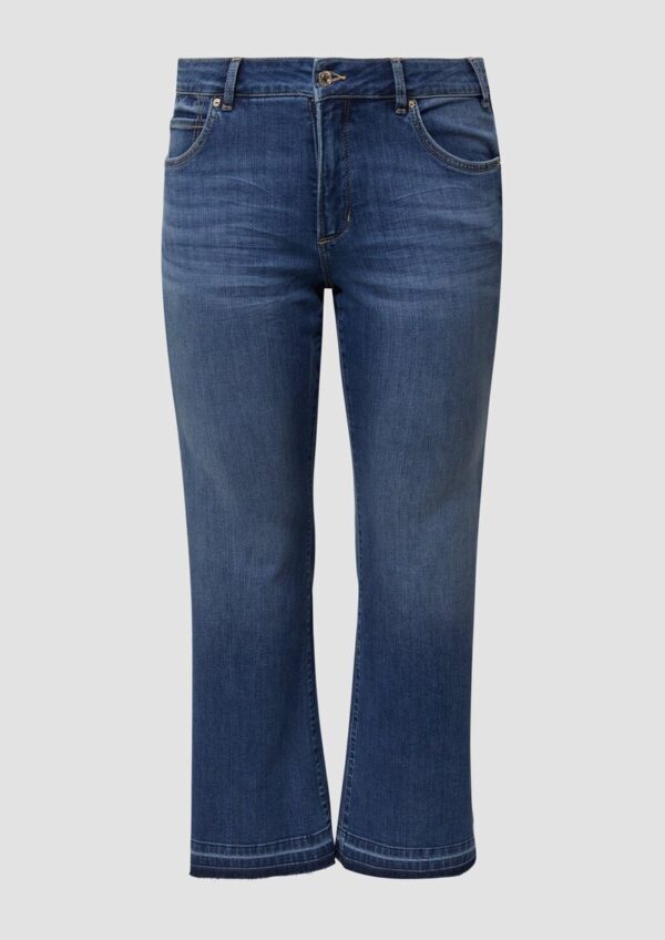 Jeans / Slim Fit / Mid Rise / Flared Leg / offener Saum