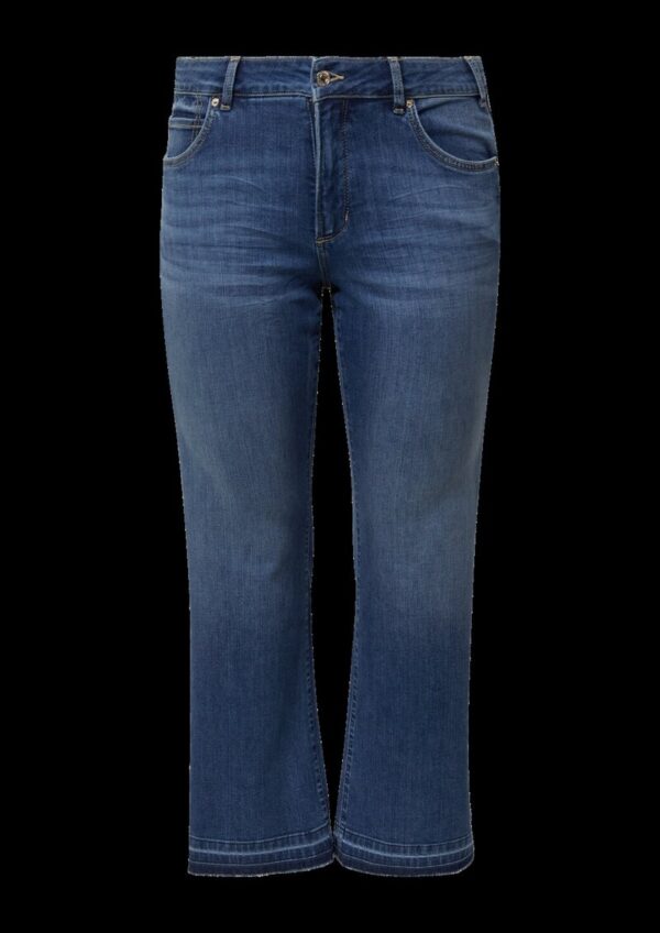 Jeans / Slim Fit / Mid Rise / Flared Leg / offener Saum