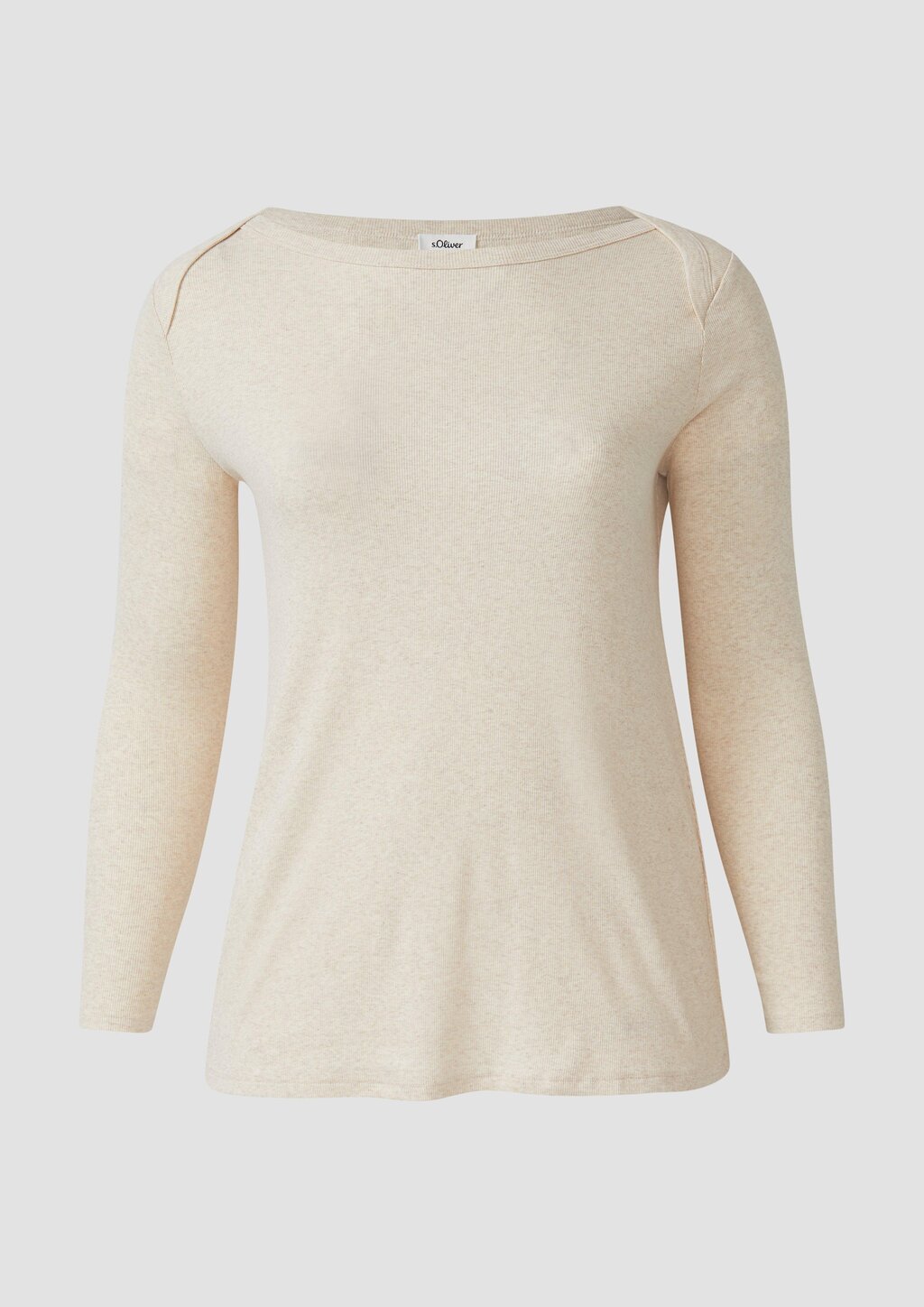 Langarmshirt mit U-Boot-Ausschnitt