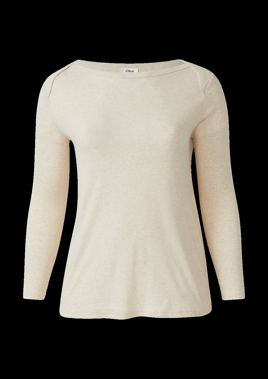 Langarmshirt mit U-Boot-Ausschnitt