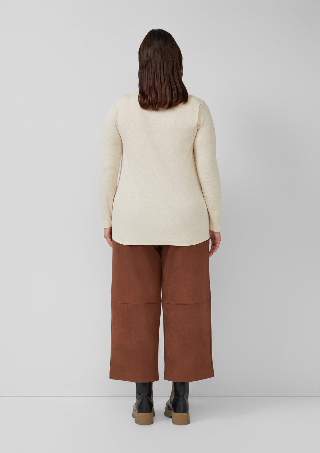 Langarmshirt mit U-Boot-Ausschnitt