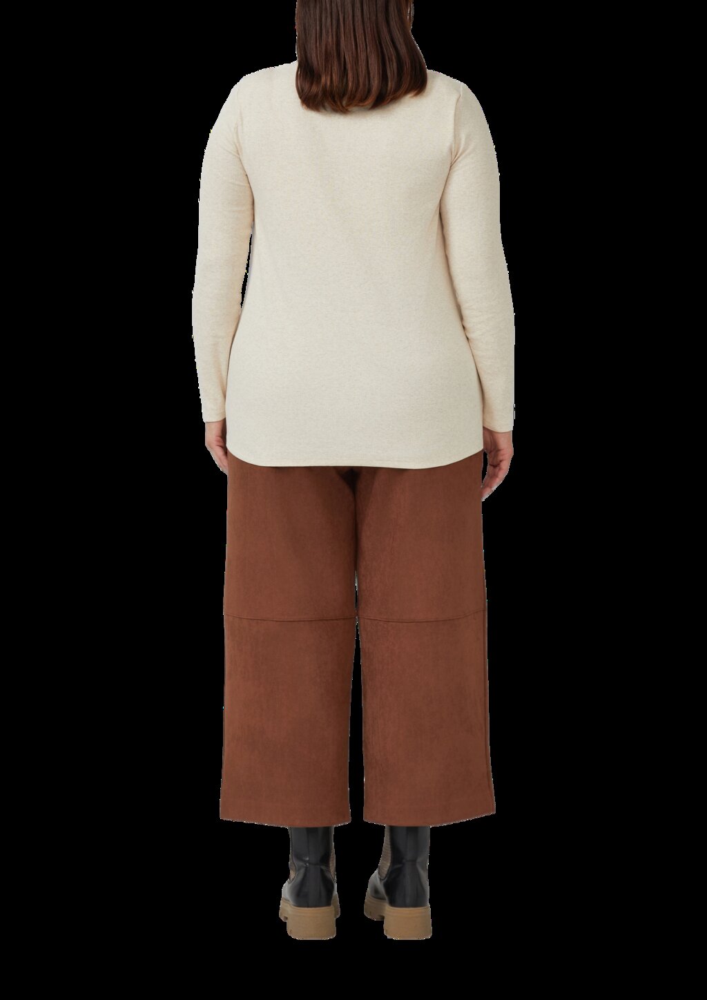 Langarmshirt mit U-Boot-Ausschnitt