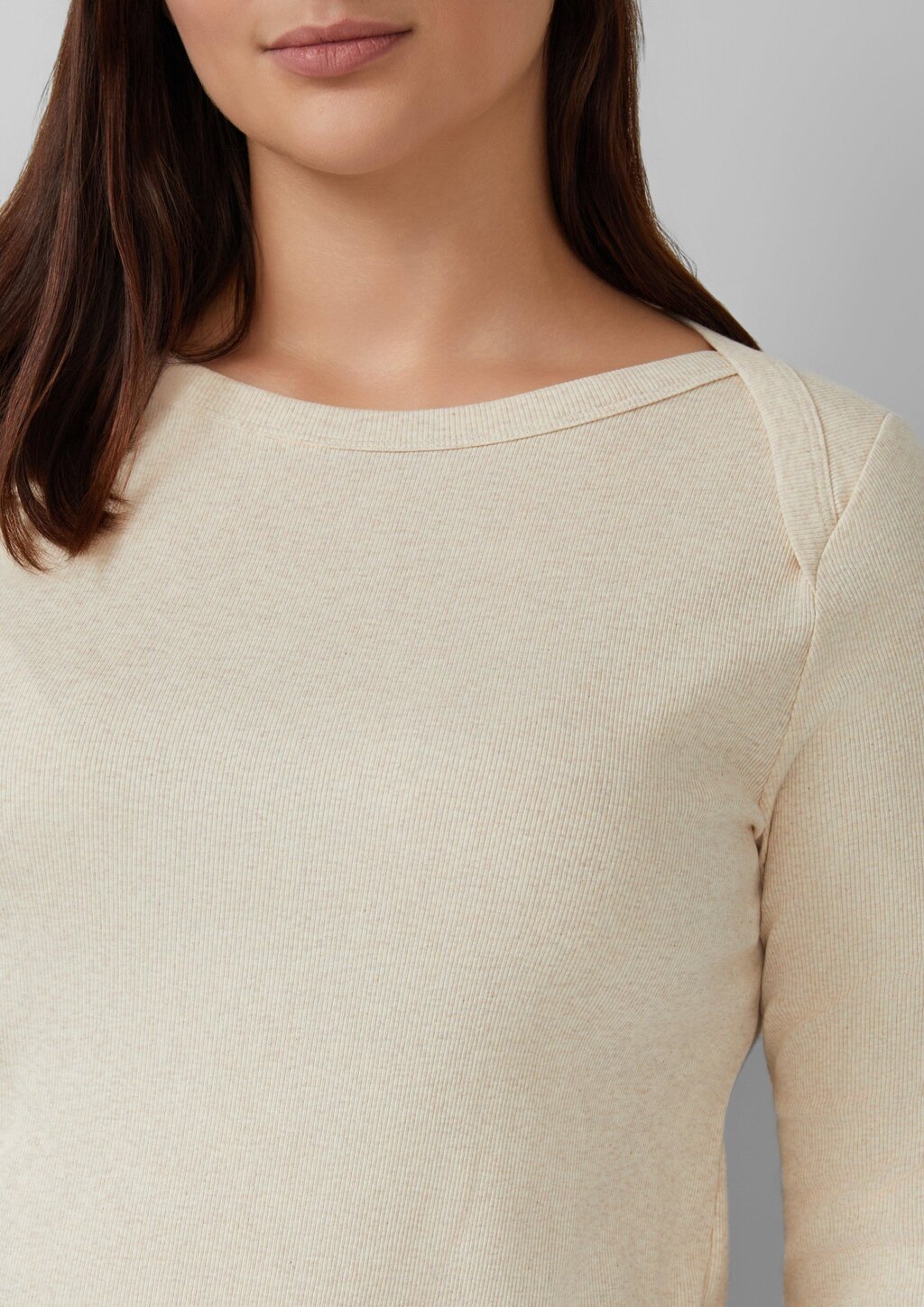 Langarmshirt mit U-Boot-Ausschnitt