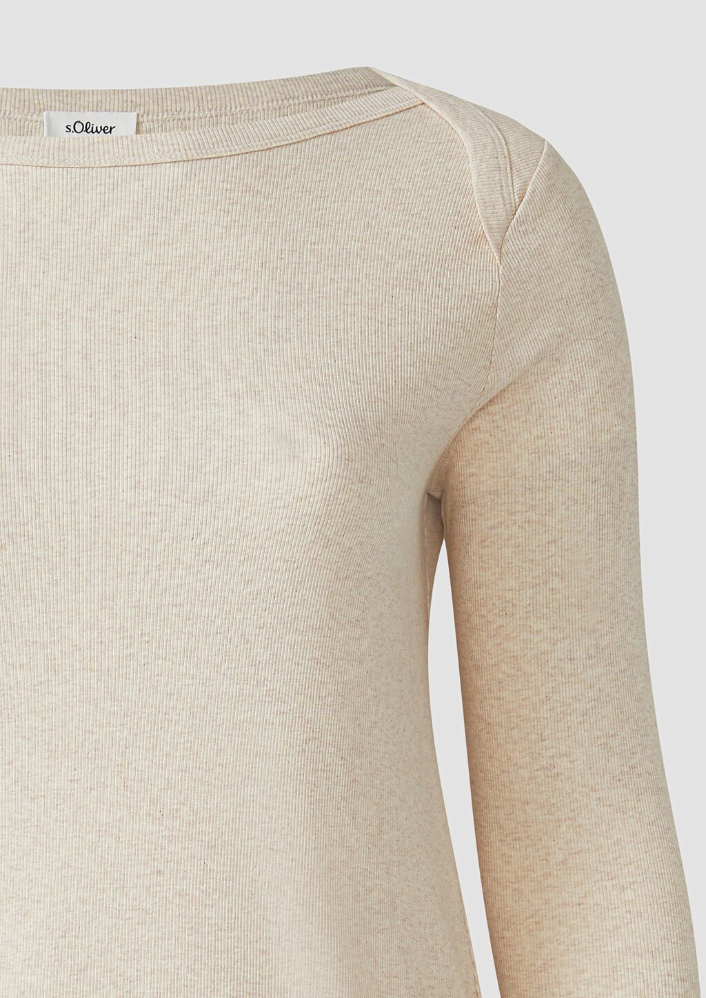 Langarmshirt mit U-Boot-Ausschnitt