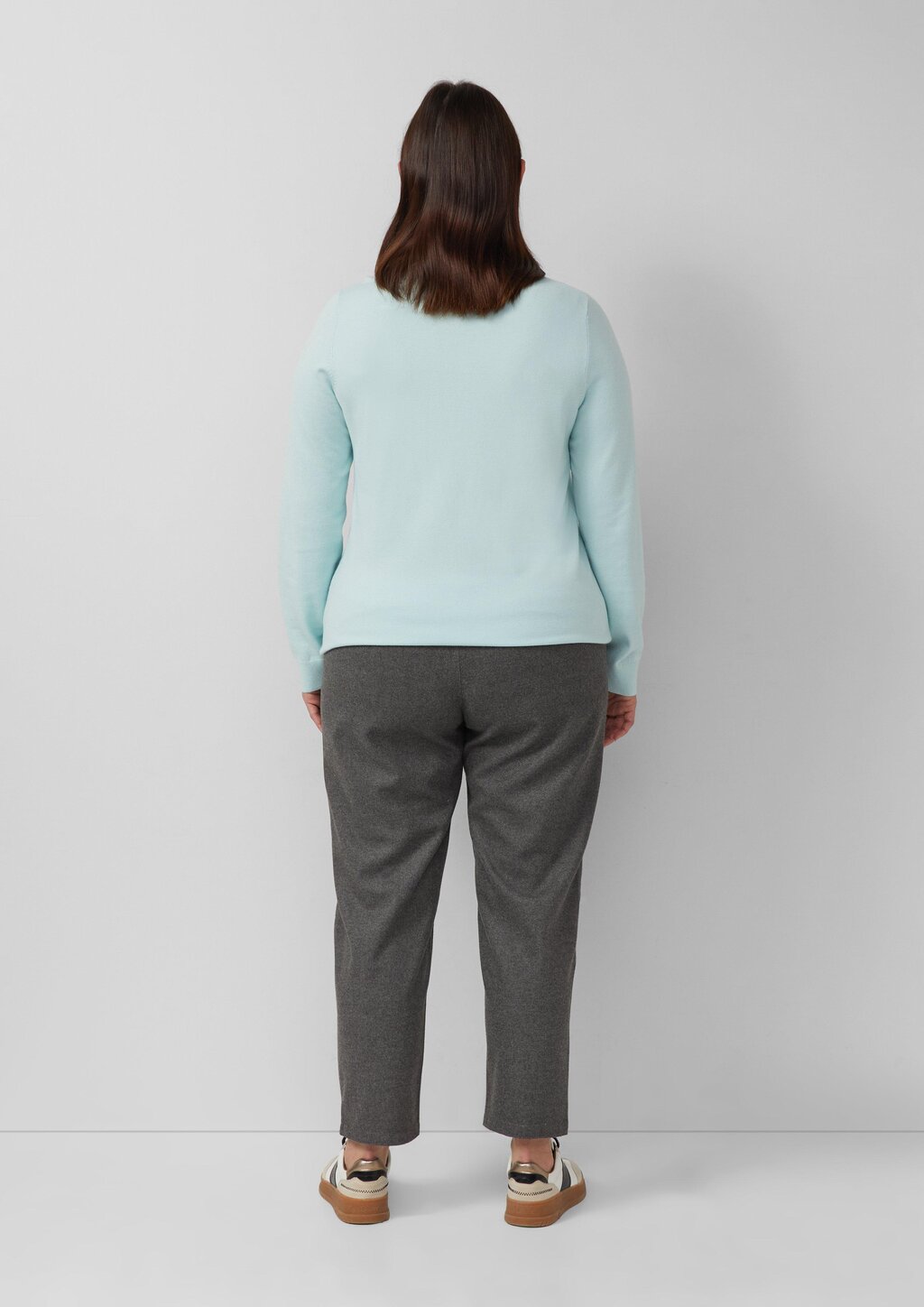 Strickpullover aus Viskosemix mit Rippbündchen