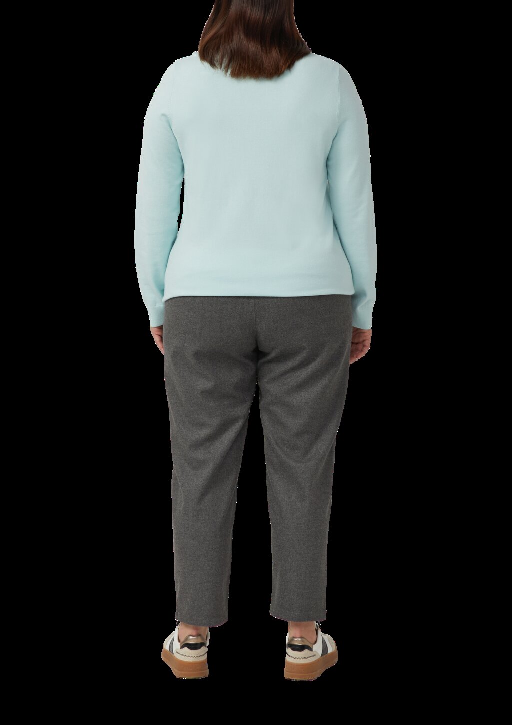 Strickpullover aus Viskosemix mit Rippbündchen