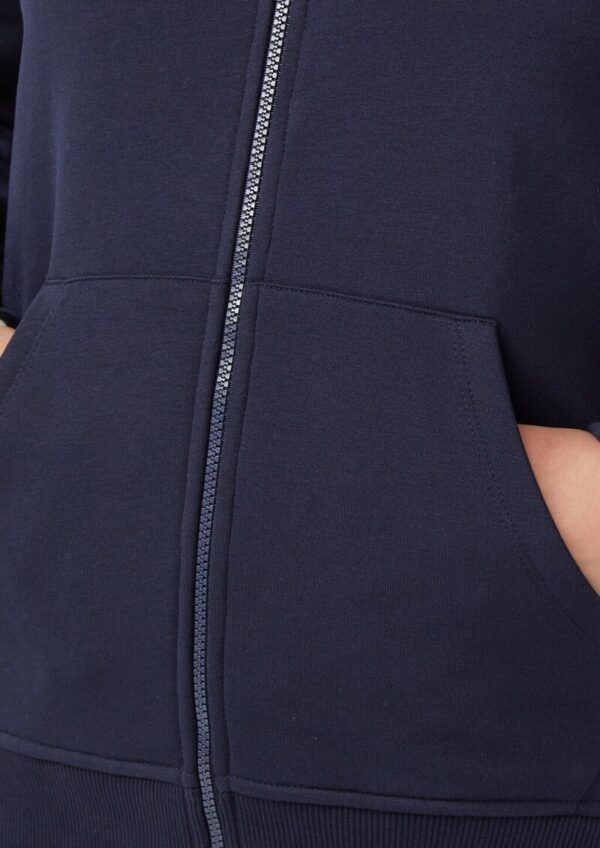 Angeraute Sweatshirtjacke mit Stickerei