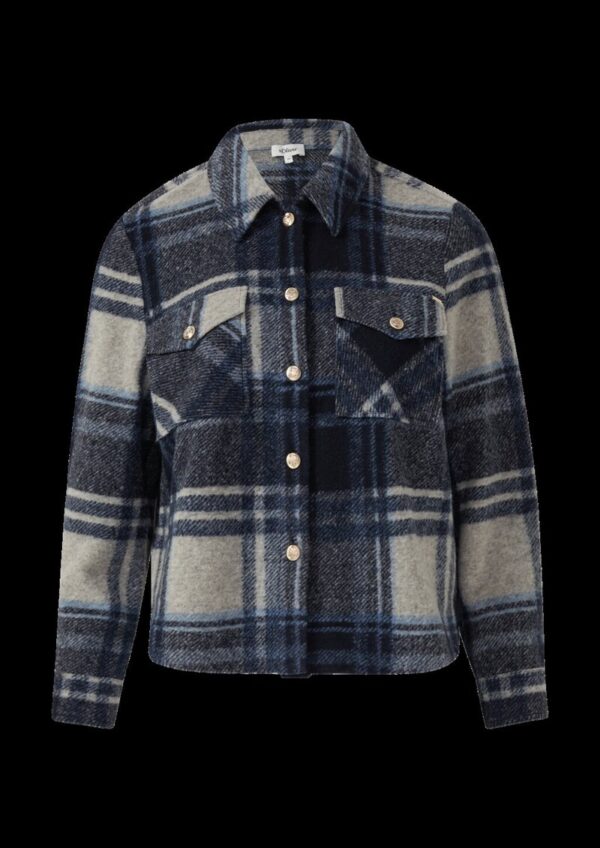 Leichte Wollmix-Jacke mit aufgesetzten Taschen