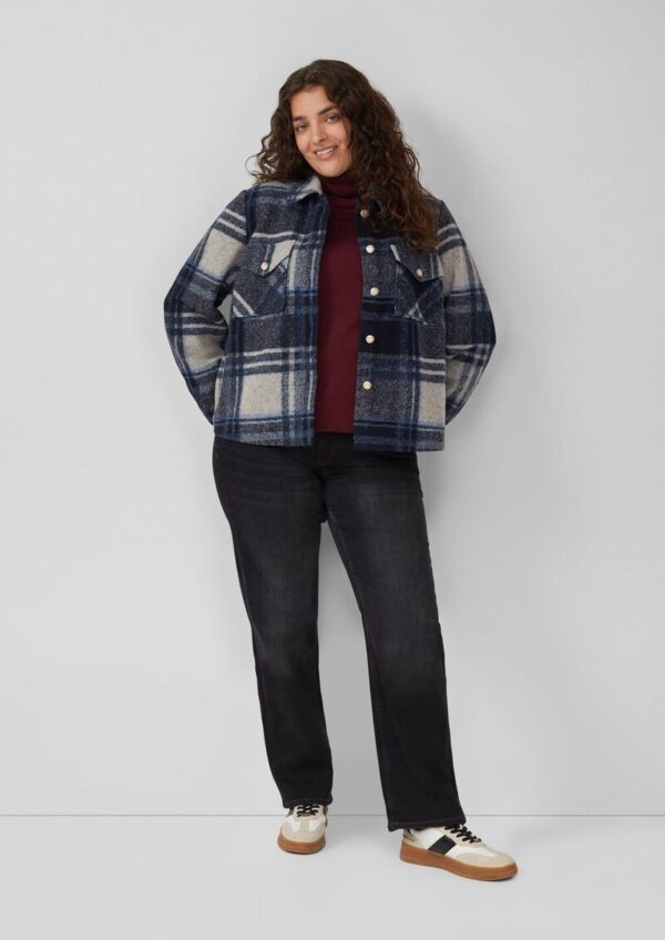 Leichte Wollmix-Jacke mit aufgesetzten Taschen