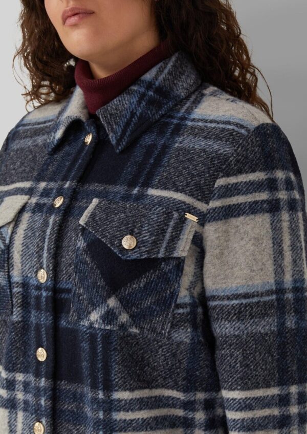 Leichte Wollmix-Jacke mit aufgesetzten Taschen