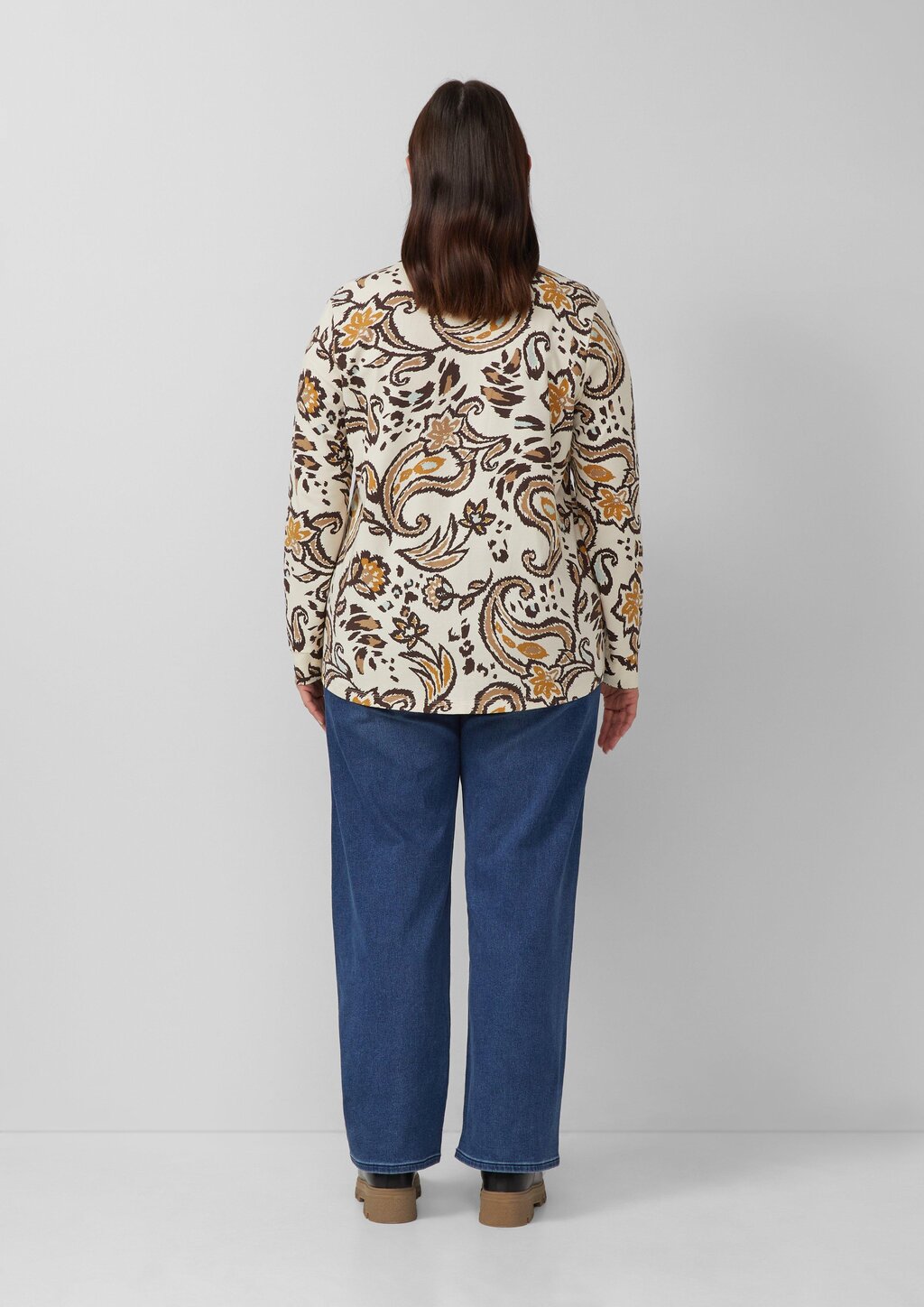 Elastische Hemdbluse aus Jersey