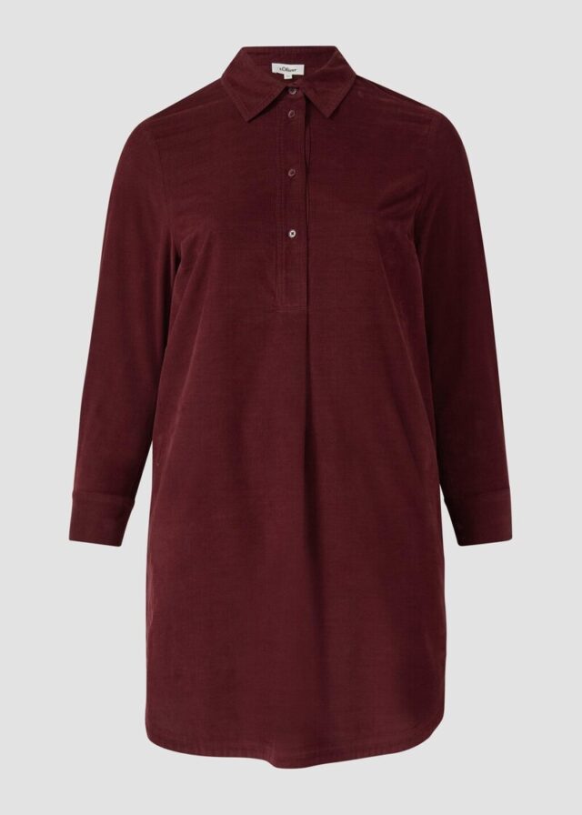 Feincord-Kleid im Relaxed Fit mit Eingrifftaschen