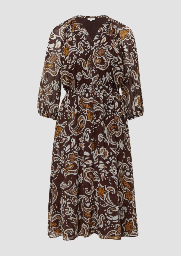 Chiffonkleid mit Effektgarn im Relaxed Fit