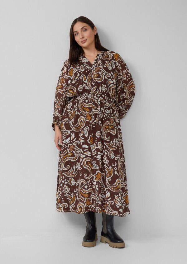 Chiffonkleid mit Effektgarn im Relaxed Fit