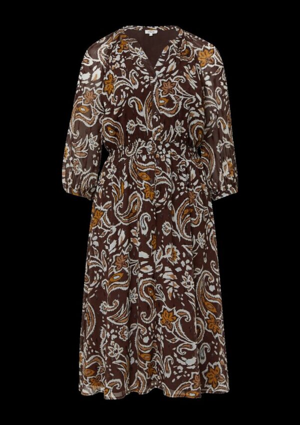 Chiffonkleid mit Effektgarn im Relaxed Fit