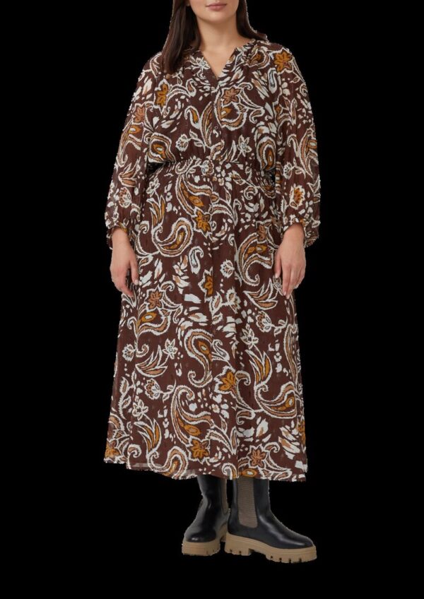 Chiffonkleid mit Effektgarn im Relaxed Fit