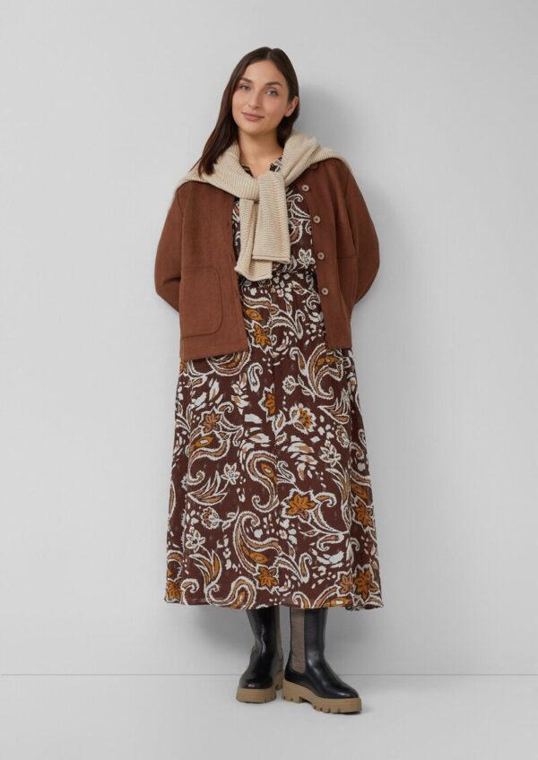 Chiffonkleid mit Effektgarn im Relaxed Fit