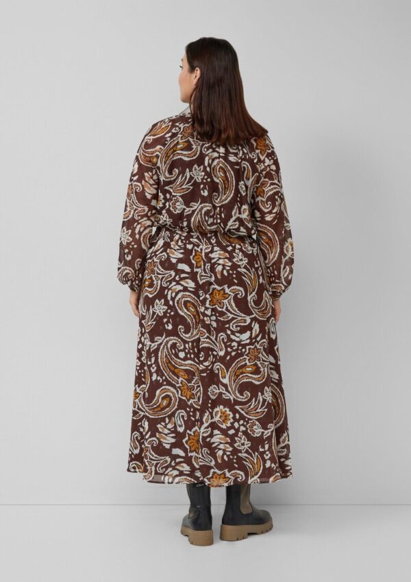 Chiffonkleid mit Effektgarn im Relaxed Fit