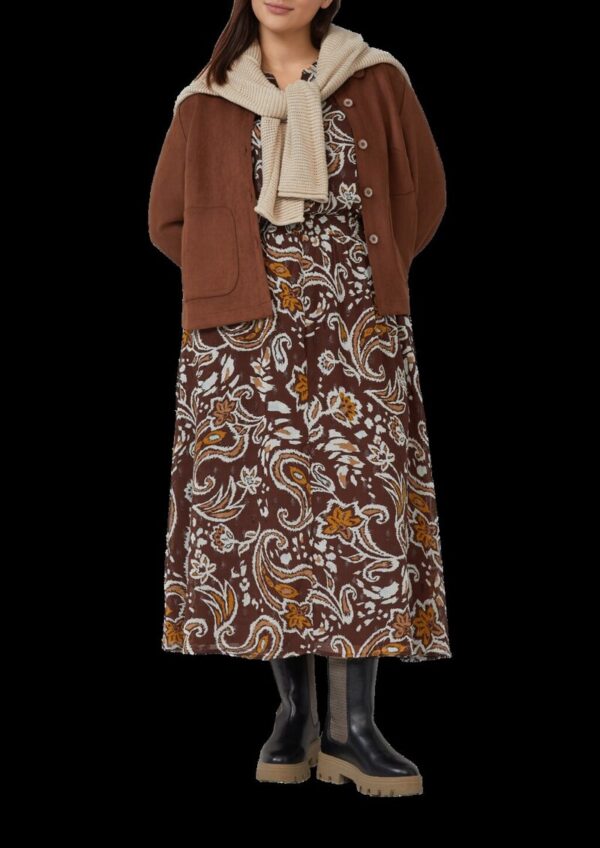 Chiffonkleid mit Effektgarn im Relaxed Fit