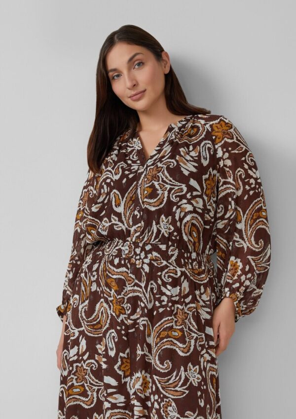 Chiffonkleid mit Effektgarn im Relaxed Fit