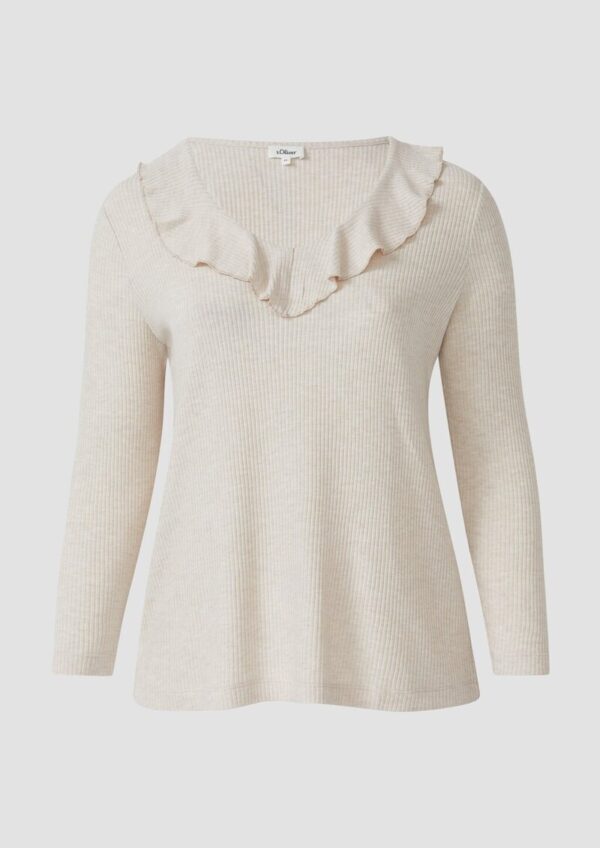 Strick-Shirt mit Volants