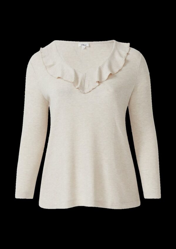 Strick-Shirt mit Volants