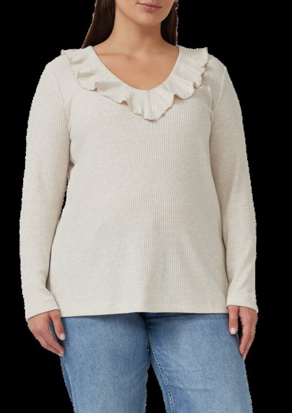 Strick-Shirt mit Volants