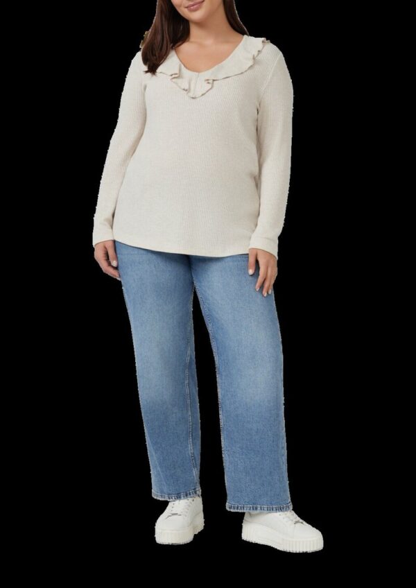 Strick-Shirt mit Volants