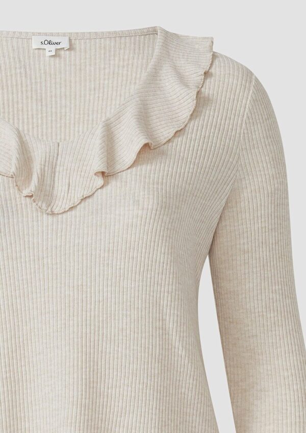 Strick-Shirt mit Volants