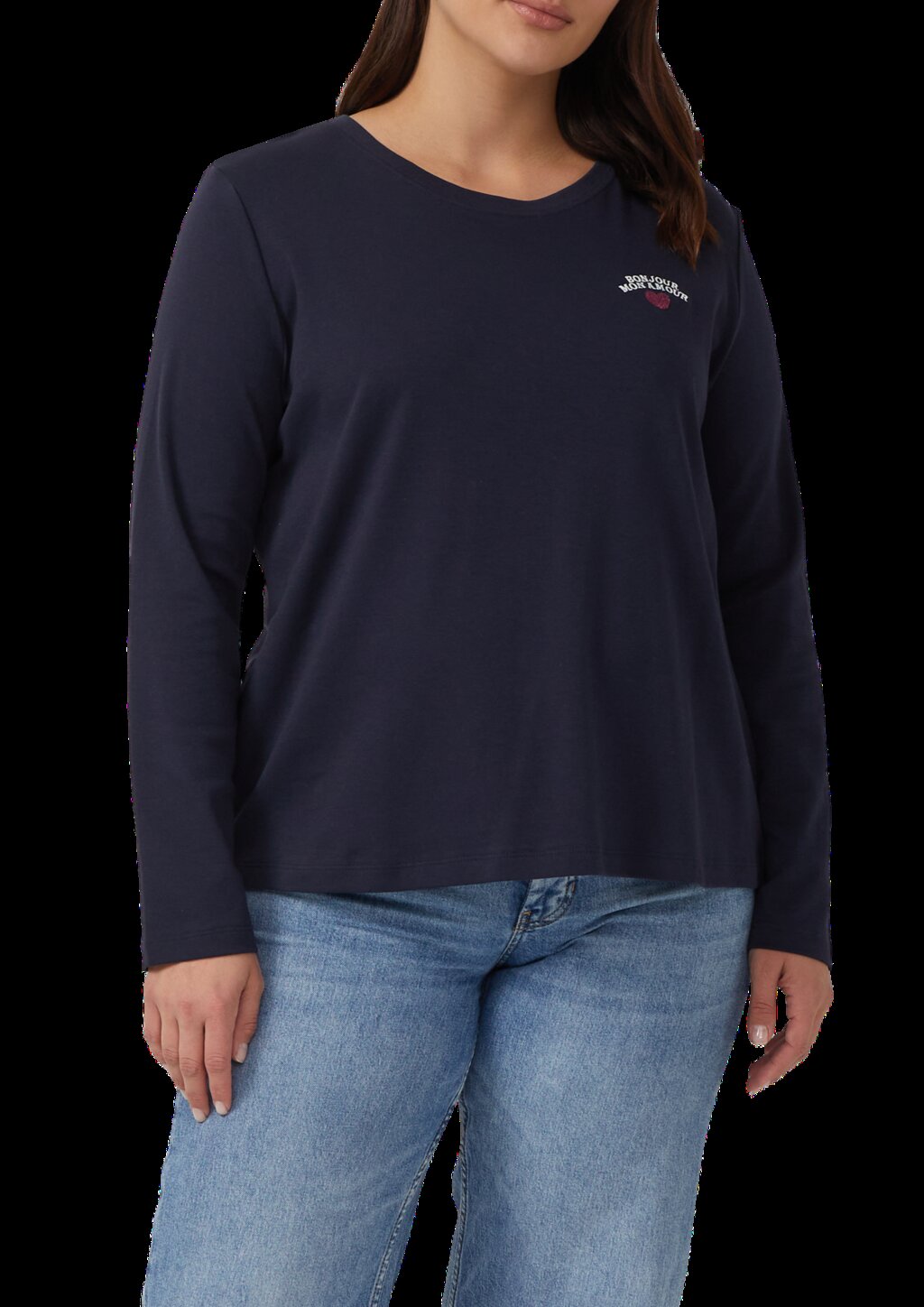 Verkürztes Shirt mit Stickerei-Detail