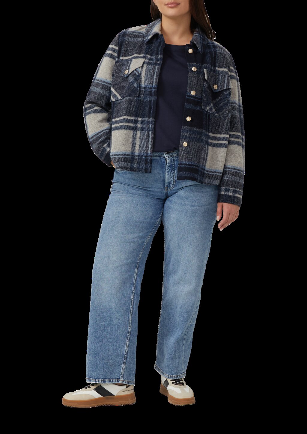 Verkürztes Shirt mit Stickerei-Detail