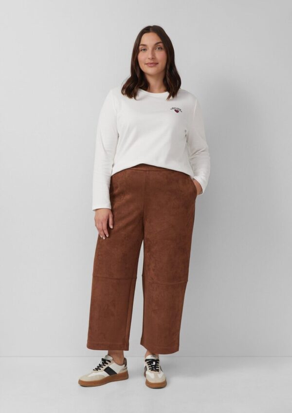 Culotte in Veloursleder-Optik
