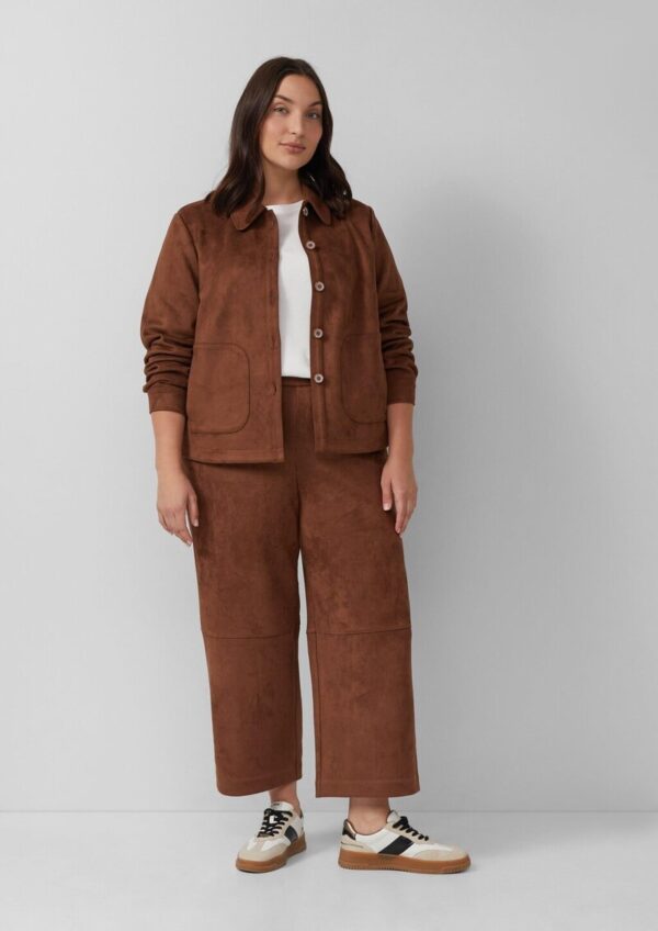 Culotte in Veloursleder-Optik