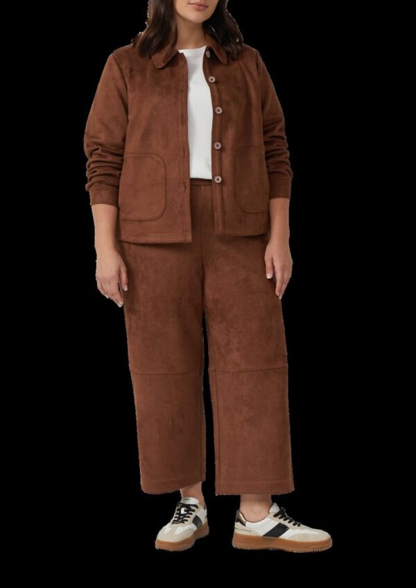 Culotte in Veloursleder-Optik