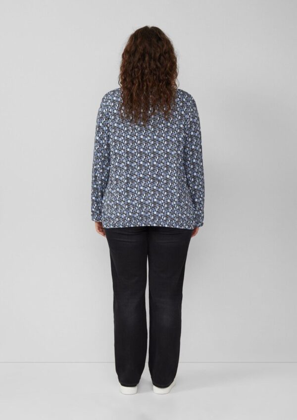 T-Shirt mit All-over-Print und Elastikbündchen