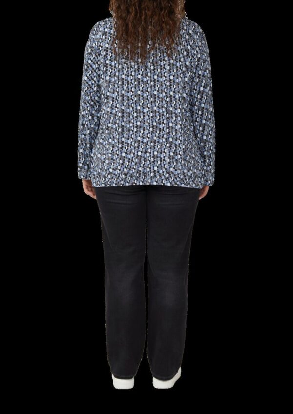 T-Shirt mit All-over-Print und Elastikbündchen