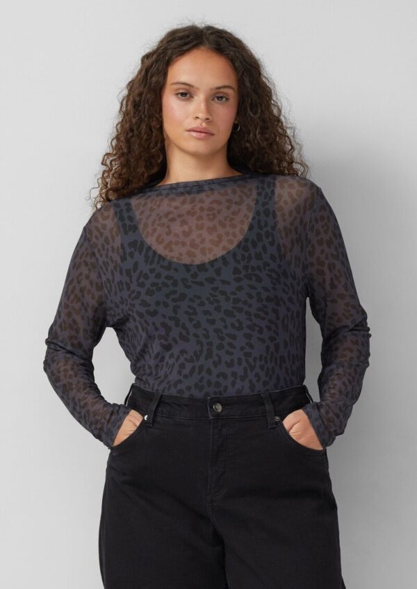 Mesh-Shirt mit All-over-Print