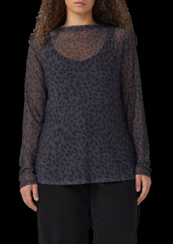 Mesh-Shirt mit All-over-Print