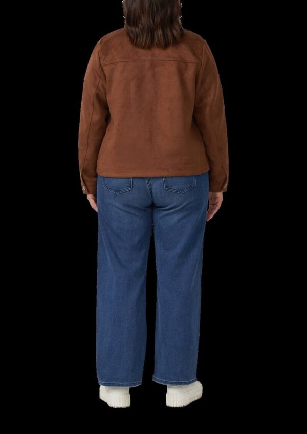 Leichte Jacke in Veloursleder-Optik mit aufgesetzten Taschen